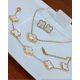 thumbnail image 2 of Lucky Clover Sets Necklace Pendant Earrings Bracelet For Women Girls 19k Gold Plated Charm Cute Jewelry Womens Girls Gift, 2 of 5