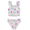 Light Pink, variant on Wicked Little and Big Girls Graphic Bikini Swimsuit, 2-Piece, Sizes 4-12