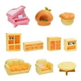 thumbnail image 4 of 10Piece Miniature Living Room Furniture Figurines Set Realistic Resins Sofa Table Cabinets Ornaments for Home Decoration, 4 of 9