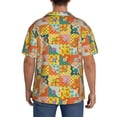 thumbnail image 3 of KLL different patchwork Print Men's Shirt Short Sleeve Button Down Summer Cuba Beach Shirts-XX-Large, 3 of 5
