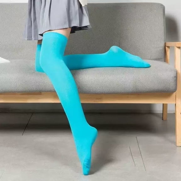 XmhyTop-A Thigh High Socks, Over The Knee Stockings for Party, Knee High Stockings,1 Pair,Blue