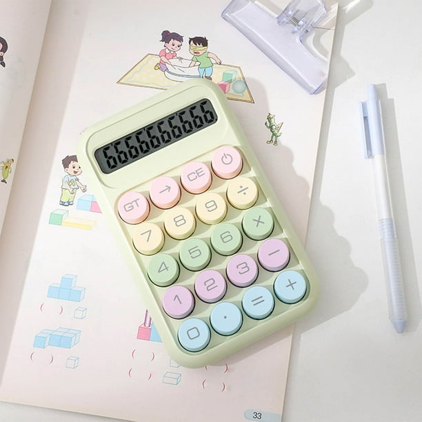 Calculadora Básica Estándar, Mini Calculadora Digital de Escritorio con Pantalla Lcd de 8 Dígitos, Tamaño de Bolsillo, Ideal para El Hogar, La Escuela y Los Niños.