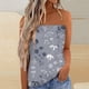 thumbnail image 2 of Athletic camisetas sin mangas para las mujeres Camiseta sin tirantes Bandeau para mujer, camiseta informal sin mangas para vacaciones de verano, camiseta holgada para vacaciones, blusa, (Grey, XL), 2 of 5
