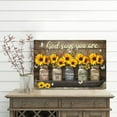 thumbnail image 2 of Vintage Sunflower Wall Art Canvas Christian Scripture Decor Print God Says You Are Painting Framed Modern Artwork For Living Room Bedroom Bathroom Office Home 16x20 In, 2 of 7