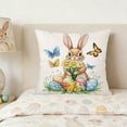 thumbnail image 6 of Pillow Clearance! YZEGDCH Easter Bunny Throw Pillow Covers 18"x18" Spring Cushion Case Decoration for Sofa & Bed Farmhouse Home Decor Easter Gift, 6 of 6