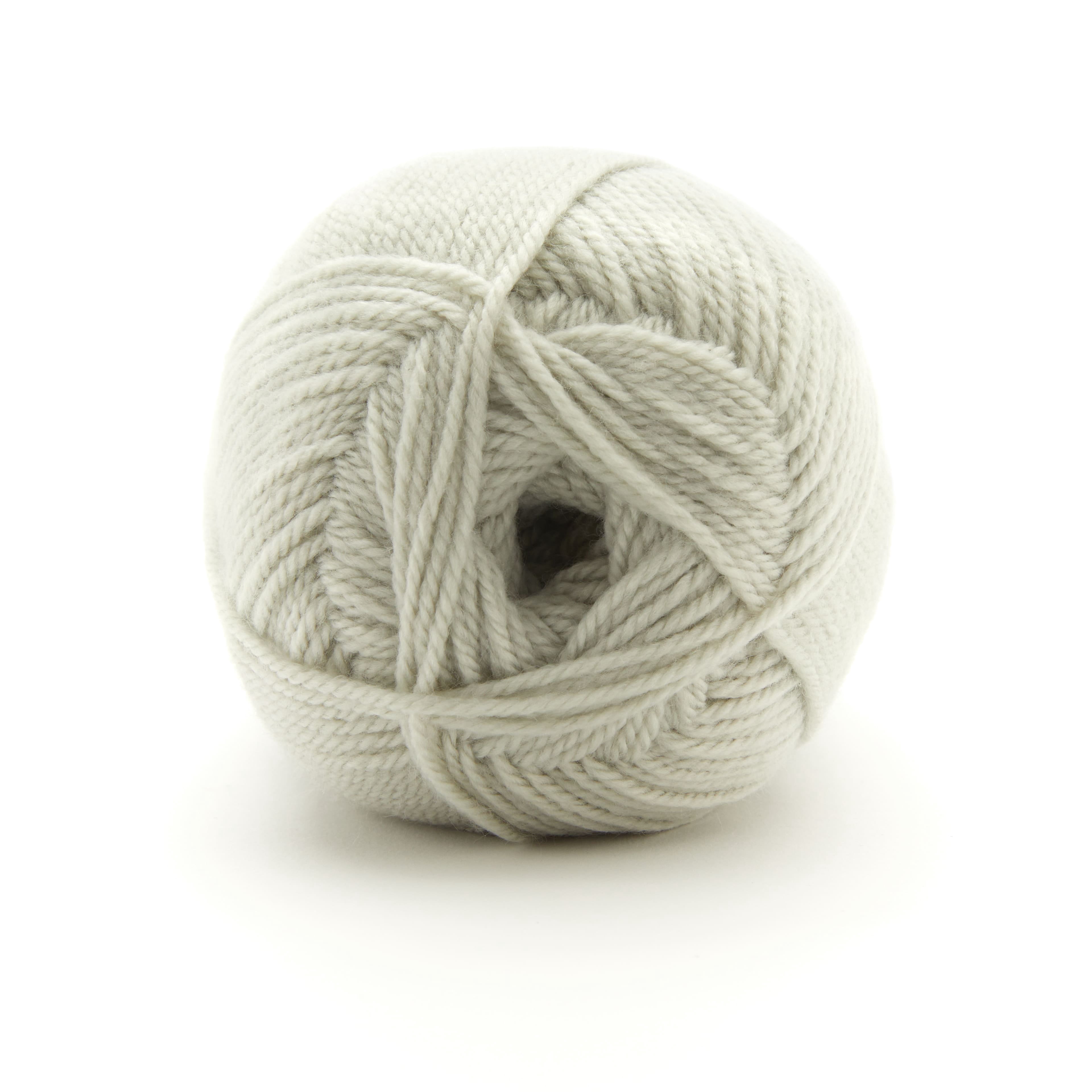 Loops & Threads Neutral Gray Baby Cuddles Yarn - Light Weight Yarn for Knitting, Crochet, Weaving, Arts & Crafts, 15 Pack