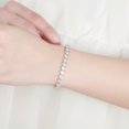 thumbnail image 5 of 4×6MM Pear Cut Moissanite Tennis Bracelet for Women Men 925 Sterling Silver 18K White Gold Plated Diamond Chain Bracelet Luxury Dainty D Color VVS1 Tennis Bracelet Men Jewelry 16-21CM, 5 of 7