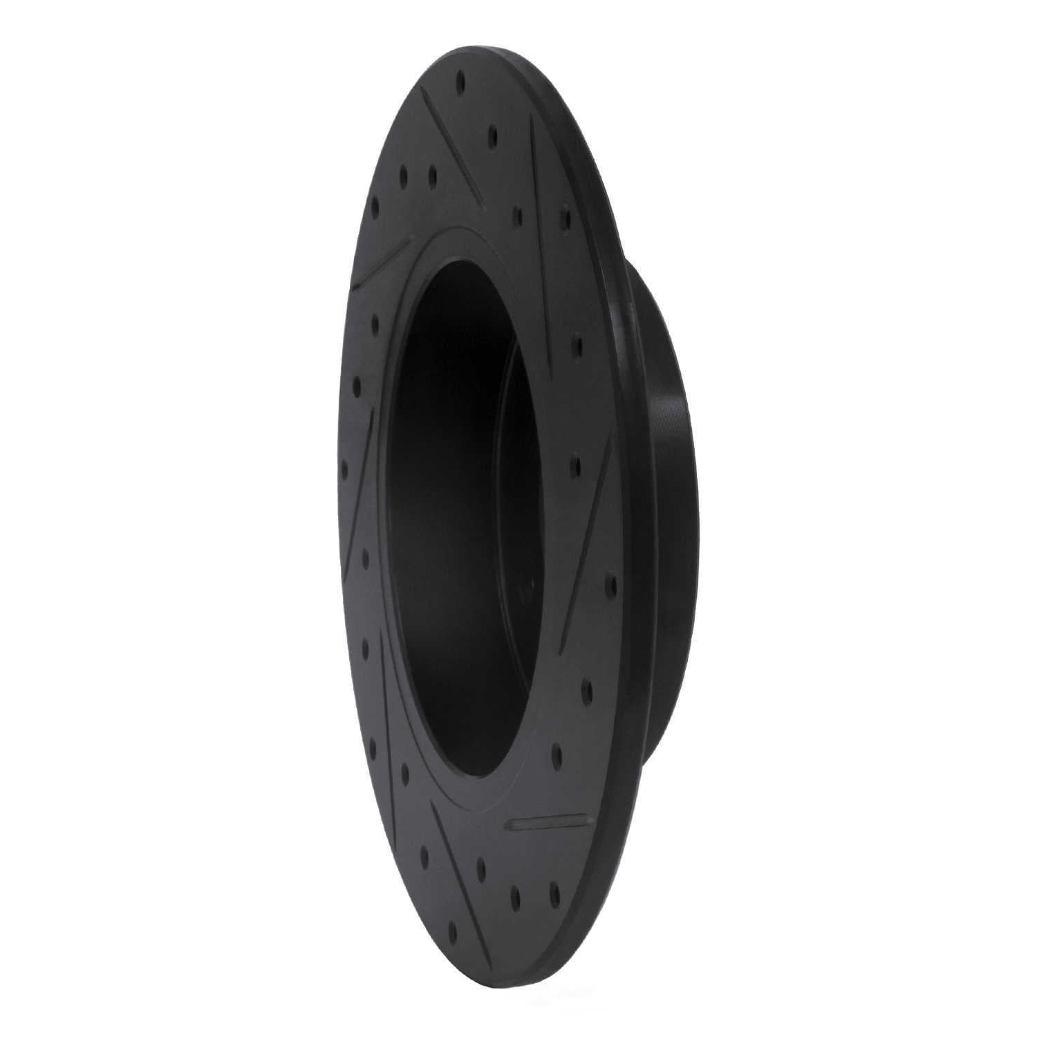 Dynamic Friction Company 633-67053L DFC Brake Rotor - Drilled And Slotted - Black