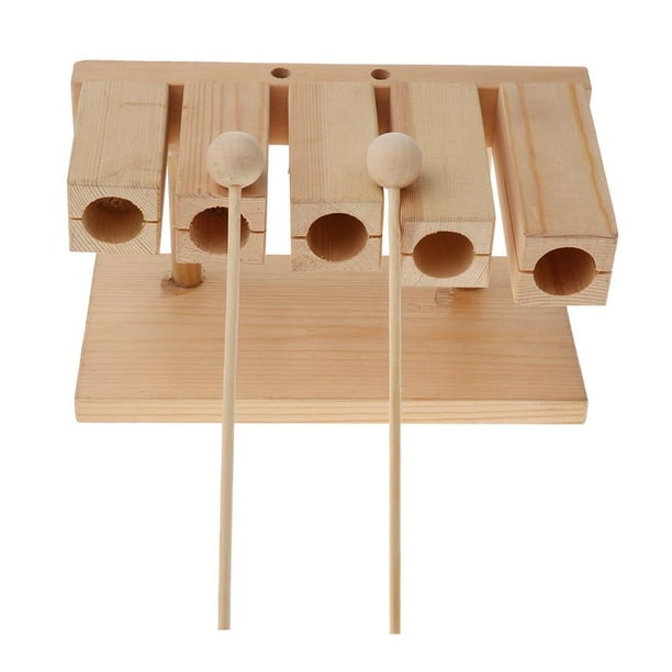 Bloque Cinco Tonos de con Batidores para Niños Instrumentos de Percusiónes Juguetes