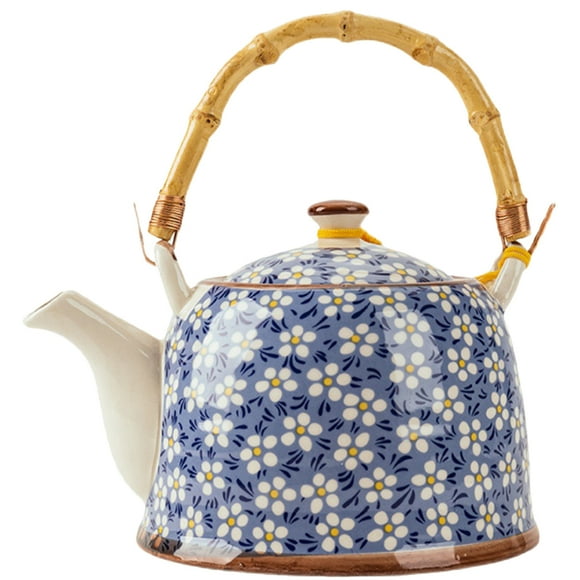 Ceramic Teapot Japanese Style Teapot Household Tea Pot with Tea Strainer