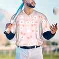 thumbnail image 5 of Hirioo Flower Rabbit for Men's Baseball T-shirt Shirts Short Sleeve Casual Summer Button Stretch T Shirts,Size S-4XL-X-Large, 5 of 7