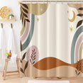 thumbnail image 2 of Vintage Farmhouse Shower Curtain for Bathroom Accessories 36x72 Inch Mid Century Abstract Boho Mountains Modern Aesthetic Shower Curtains Waterproof Polyester Fabric with 6 Hooks, 2 of 6
