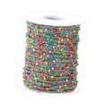 thumbnail image 2 of 5M / Roll Beads Materiales hechos Acero inoxidable Craft Findings Conectores para Colgante Mujeres , Pta colorida Soledad Cadenas de collar, 2 of 7