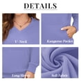 thumbnail image 6 of OutfitShow Womens Long Sleeve Sweatshirt Casual Fall V Neck Pullover Tops with Pockets,Sizes S-3XL, 6 of 8
