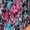 Black Pink Blue Floral, variant on Women's Sleeveless Floral Swing Dress with Pockets