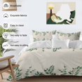 thumbnail image 3 of Queen 4 Piece Bedding Set Farm Green Eucalyptus Leaves Soft Breathable Duvet Cover and Pillowcase,Retro Linen Duvet Cover Set Washable Bed Sheets for Bedroom Dormitory Guest Room, 3 of 9