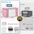 thumbnail image 2 of 90L Large Storage Bags, 4 Pack Clothes Storage Bins Foldable Closet Organizer Storage Containers Storage and Organization (Pink), 2 of 5