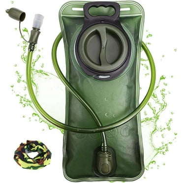 Hydration Bladder, 1.5L-2L-3L Water Bladder for Hiking Backpack Leak Proof Water Reservoir Storage Bag, BPA-Free Water Pouch Hydration Pack for Camping Cycling Running, Military Green 1.5-2-3 Liter