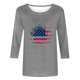 thumbnail image 4 of Camisetas de Manga Corta para las Mujeres Día de la Independencia Impreso Suelto Cuello Redondo Tee, Casual Y Blusas Festivas para las Mujeres Casual, 4 of 4