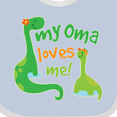 thumbnail image 4 of Inktastic My Oma Loves Me Dinosaur Boys Baby Bib, 4 of 4