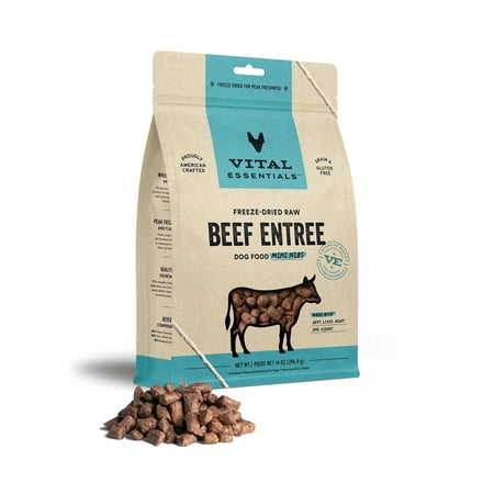 Vital Essentials Dog Freeze-Dried Mini Nibs Beef 14oz.