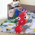 thumbnail image 3 of Lsque Pikmin Pattern Fuzzy Fleece Throw Blanket Extra Large,Super Soft,Fluffy and Warm Blankets for Couch,Bed,All Season Use (40"x30"), 3 of 7