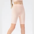 thumbnail image 4 of Girls Tight-Fit Knee-Length Shorts, High-Waist Yoga Running Shorts for Kids, Breathable Dance Training Capri Leggings, Quick-Dry Workout Shorts for Age 5-13 Light Pink 130, 4 of 9