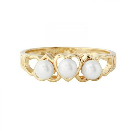 Foreli CTW Freshwater Pearl And 10k Yellow Gold Ring