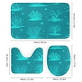 thumbnail image 3 of Seamless Coral Reef Pattern Shower Curtain Bathroom Sets Toilet Lid Rug, Bath Mat And Contour Mat, Shower Curtain 4Pcs, 3 of 8