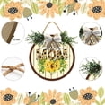 thumbnail image 3 of Eveokoki Spring Wreaths Sign for Front Door Farmhouse Spring Door Hanger Decor Rustic Wooden Blessed Mom Hanging Door Wall Sign for Spring Seasons Holiday 11In, 3 of 5