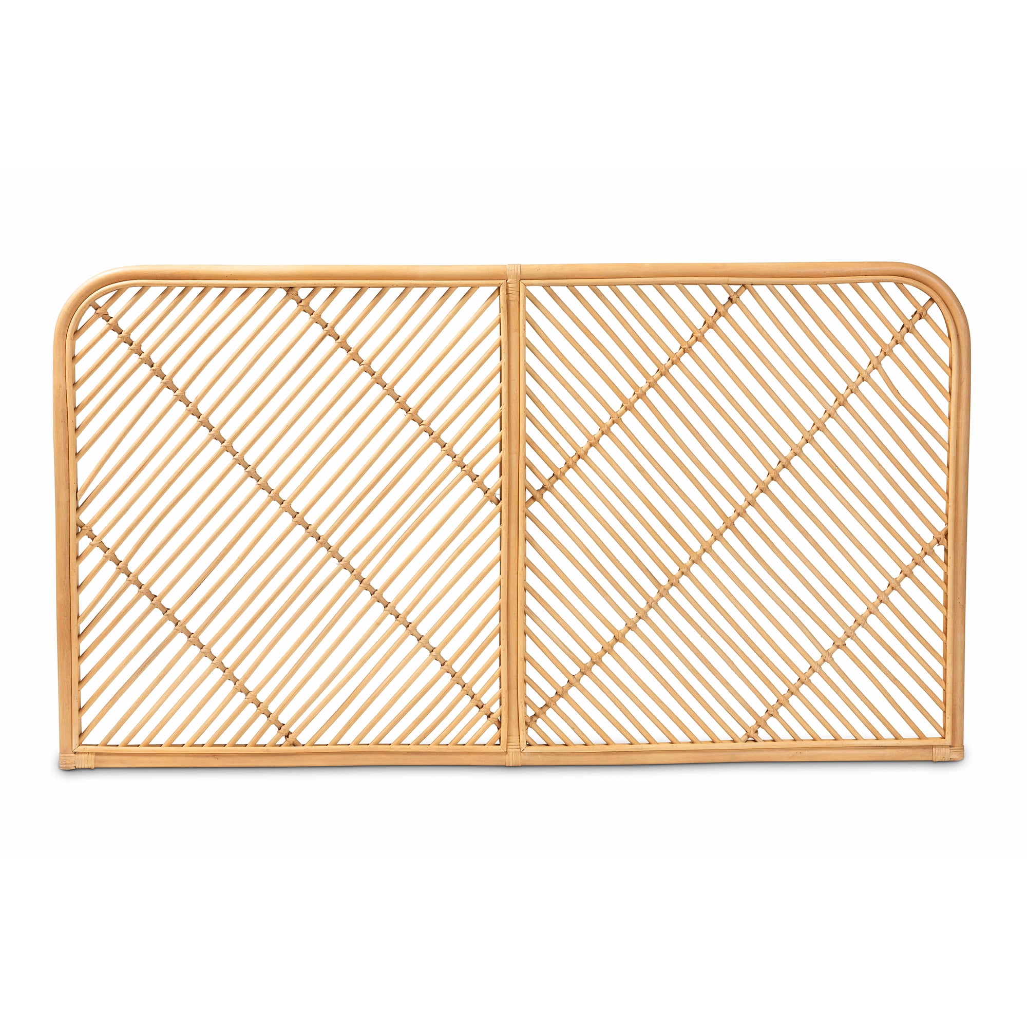 bali & pari Sakina Rattan BOHO Headboard, Queen Size, Natural Brown