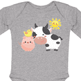 thumbnail image 4 of Inktastic Fun Farm Animals Cow, Pig, Chick Boys or Girls Long Sleeve Baby Bodysuit, 4 of 5