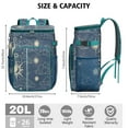 thumbnail image 4 of Golden Celestial Cooler Backpack - 20L Insulated Leakproof Camping Backpack with Gothic Star Design, 4 of 5