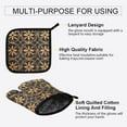 thumbnail image 3 of Yayeee Oven Mitts and Pot Holder Set of 4 Heat Resistant Kitchen Gloves Baking Hot Pad, Classic Floral, 3 of 5
