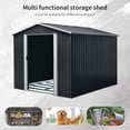 thumbnail image 6 of CarButler 8x10ft Metal Outdoor Storage Shed with Lockable Sliding Doors for Garden Backyard Patio Black, 6 of 7