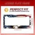 thumbnail image 4 of 2 Pack American Flag License Plate Frame Holder - Universal Aluminum Stripe USA Stars Flag Patriotic Car Tag, 4 of 6