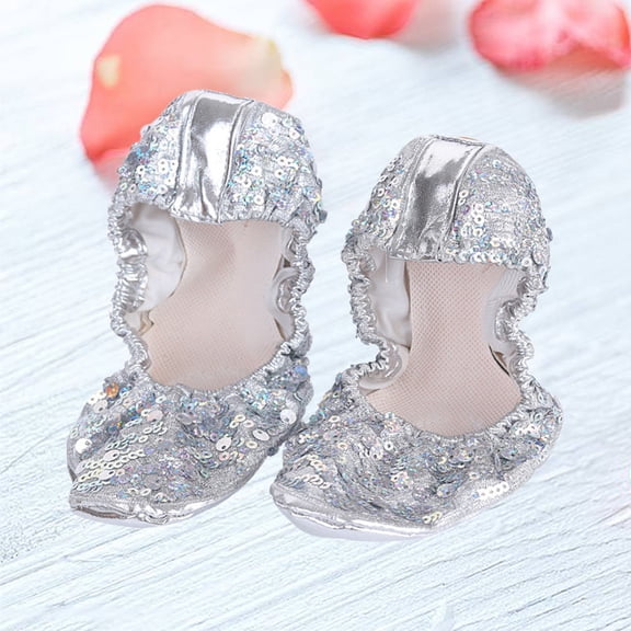 LOLIPPYY Women's Latin Dance Shoes, 1 Pair Comfortable Ballroom and Salsa Footwear with Anti- Round Plate Design