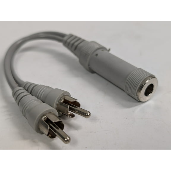AUDIO Y CORD 1/4" FEMALE STEREO JACK TO 2 RCA MALE PLUGS