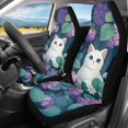 thumbnail image 2 of XYZCANDO Car Seat Protectors Covers Breathable Car Seat Covers Car Seat Cover Set Washable Non-Slip Sedan Auto, Cat Hydrangea, 2 of 10