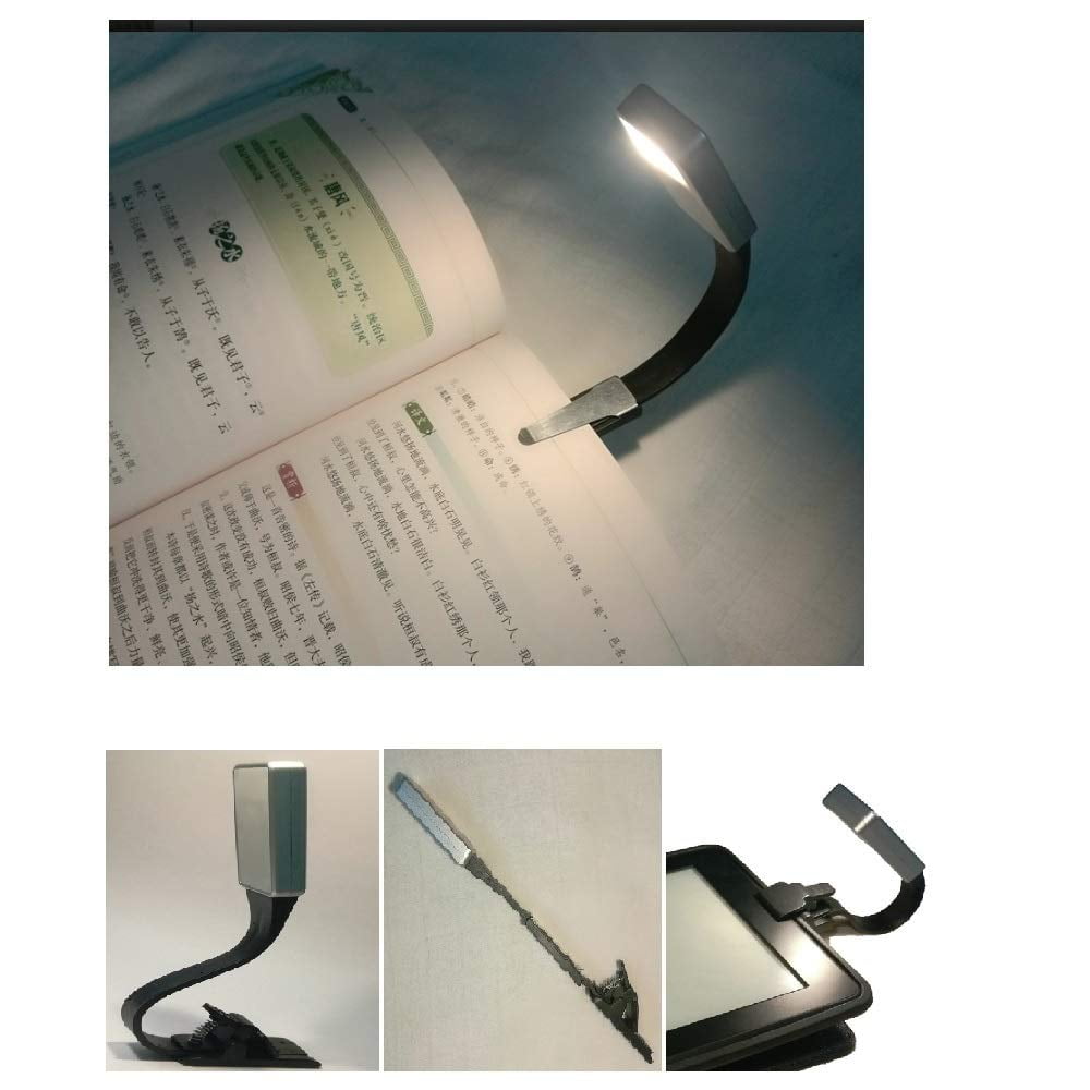 Rechargeable Book Light Clip On Reading Light in Bed Bedside Light Bookmark Book Light for Readers Infinite Brightness Levels Soft Light Blister Packaging