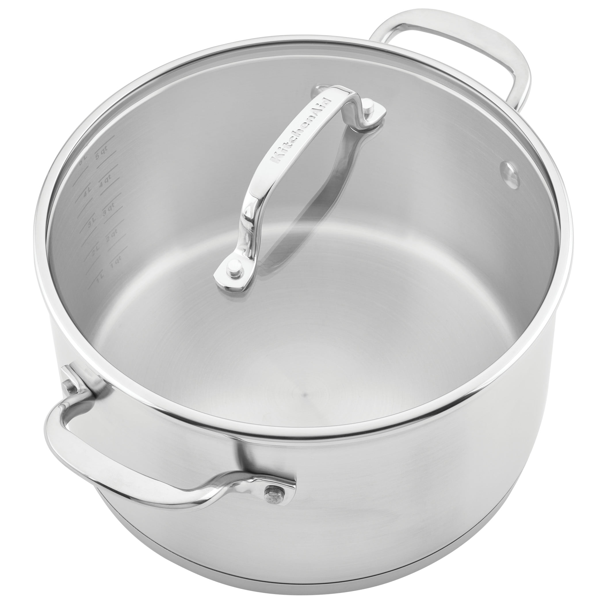 Best Buy: KitchenAid 3-Ply Base Stainless Steel Cookware Set, 11-Piece  Brushed Stainless Steel 71001