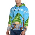 thumbnail image 3 of Fotbe Men's Hoodie with Merry Christmas Gnome Pattern - Kangaroo Pocket Pullover Hooded Sweatshirt, Perfect for Daily Wear, Travel, and Home-X-Large, 3 of 7