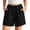 Black, variant on Women's Wrap Front Skort Shorts Tassel Trim High Waist Waist Tie Summer Beach Cover-Up Shorts Lightweight Casual Shorts for Vacation and Everyday Wear