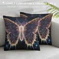 thumbnail image 3 of Fire Fractal Butterfly in Dark' Abstract Throw Cushion Pillow Cover for Living Room, Sofa, 3 of 5
