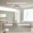 thumbnail image 3 of Ventilador de baño ORein 3 en 1 con luz LED y sensor de humedad 80/110 CFM, 3 of 9