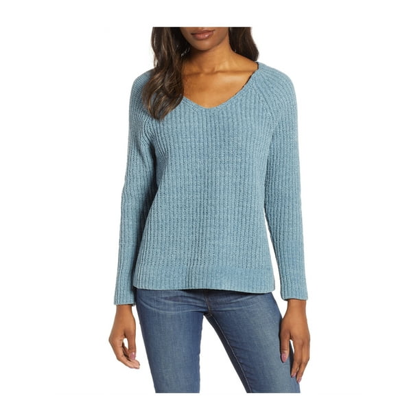 Lucky Brand Womens Chenille Pullover Sweater turq S 