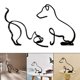 thumbnail image 1 of Estatuilla de perro gato de Metal Macarena Figurilla de animales, 1 of 7