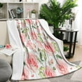 thumbnail image 2 of Cozy Floral Fuzzy Blanket: Flowers Design 50x60in Soft Flannel Throw Blanket - Bed Throw Blanket Decor for Home, Bed, Sofa, Couch & Chair, 2 of 5