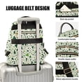 thumbnail image 3 of FORMRS Mini Backpack Purse for Women Travel Daypack Casual Shoulder Bag, Green Triangles Pattern, 3 of 7
