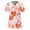 Orange, variant on Luxalzxs Working Uniform for Womens Valentine's Day Short Sleeve V-Neck Heart Graphic Print Nurse Uniform Blouse Scrubs Tops with Pockets